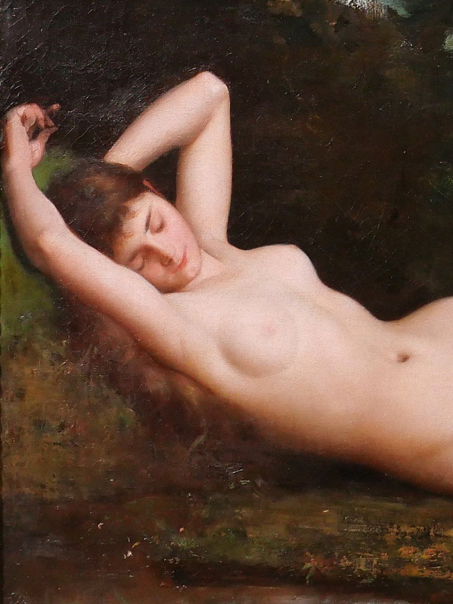 Antoine La Penne 1844-1927 Sleeping Nude Woman, Painting, Circa 1880, Cabanel, Barbizon-photo-4