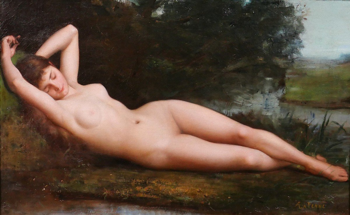 Antoine La Penne 1844-1927 Sleeping Nude Woman, Painting, Circa 1880, Cabanel, Barbizon