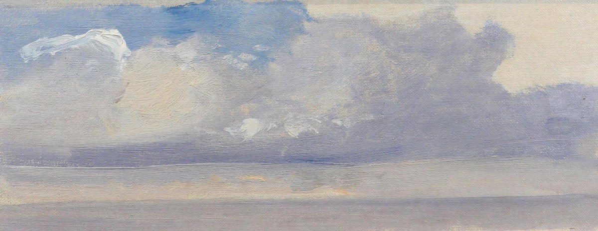 Alfons Verheyen 1903-1990 Sky Study, Blue Effect, Circa 1940-50 Boudin Belgium