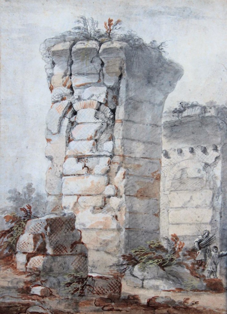 Charles Louis Clerisseau 1721-1820 Antic Ruin, Drawing