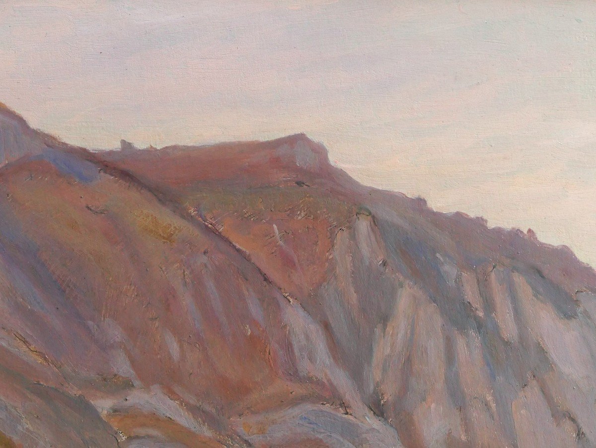 Charles WISLIN (1852-1932) Paysage d'Argelès-Gazost (Pyrénées), tableau, 1919-photo-2
