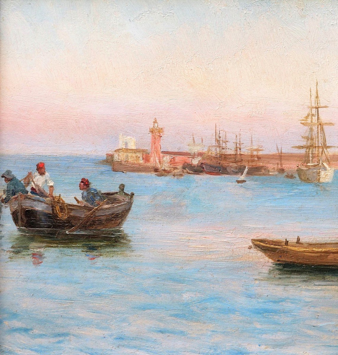 Antonio De Sistere De Hernandez, Spain, Port Of Barcelona, Painting, C. 1880-90-photo-3