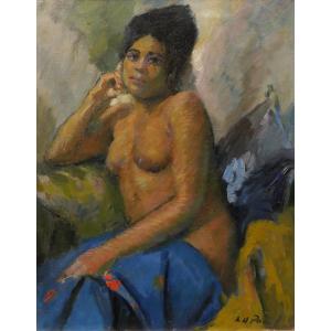 Elie Anatole PAVIL 1873-1948 La Martiniquaise, femme nue, tableau, vers 1930