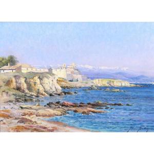 Pierre Ballue 1855-1928 Antibes, Landscape, Painting, Circa 1893