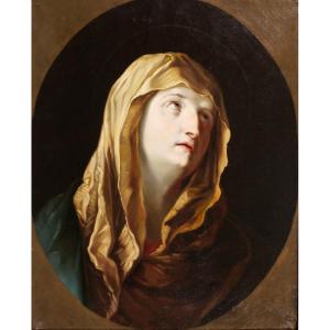 Italian School Of The 19th Century, Virgin In Prayer After Guido Reni, Painting, Mater Dolorosa