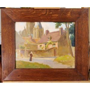 Charles Wislin (1852-1932) Senlis (oise), Landscape, Painting, 1928