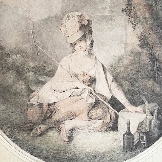 d'Ap. Matt. Peters (1742-1814), James Hogg, 18th Century English Engraving, Young Woman, Picnic-photo-4