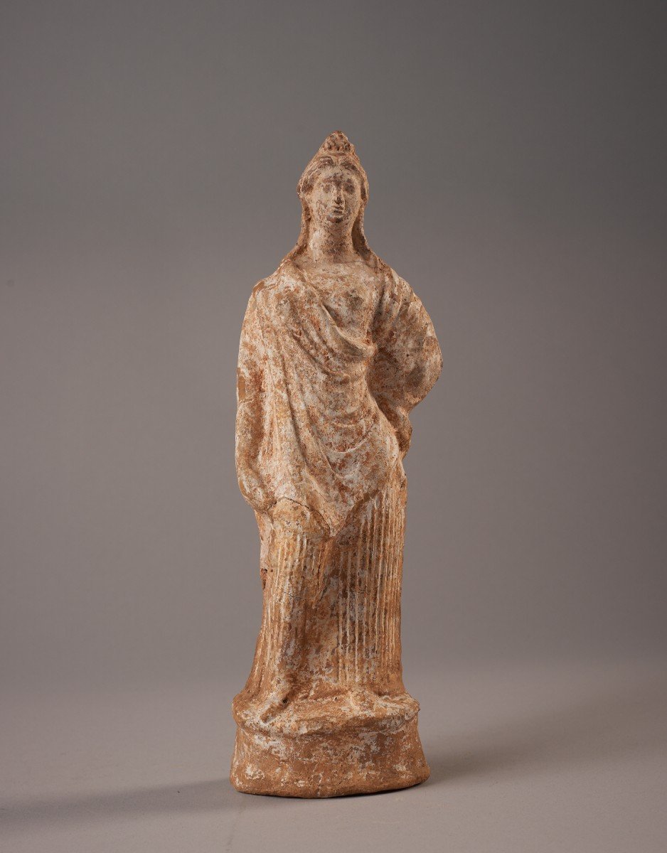 Tanagra Statuette, Hellenistic Period, 3rd - 1st Bc-photo-3