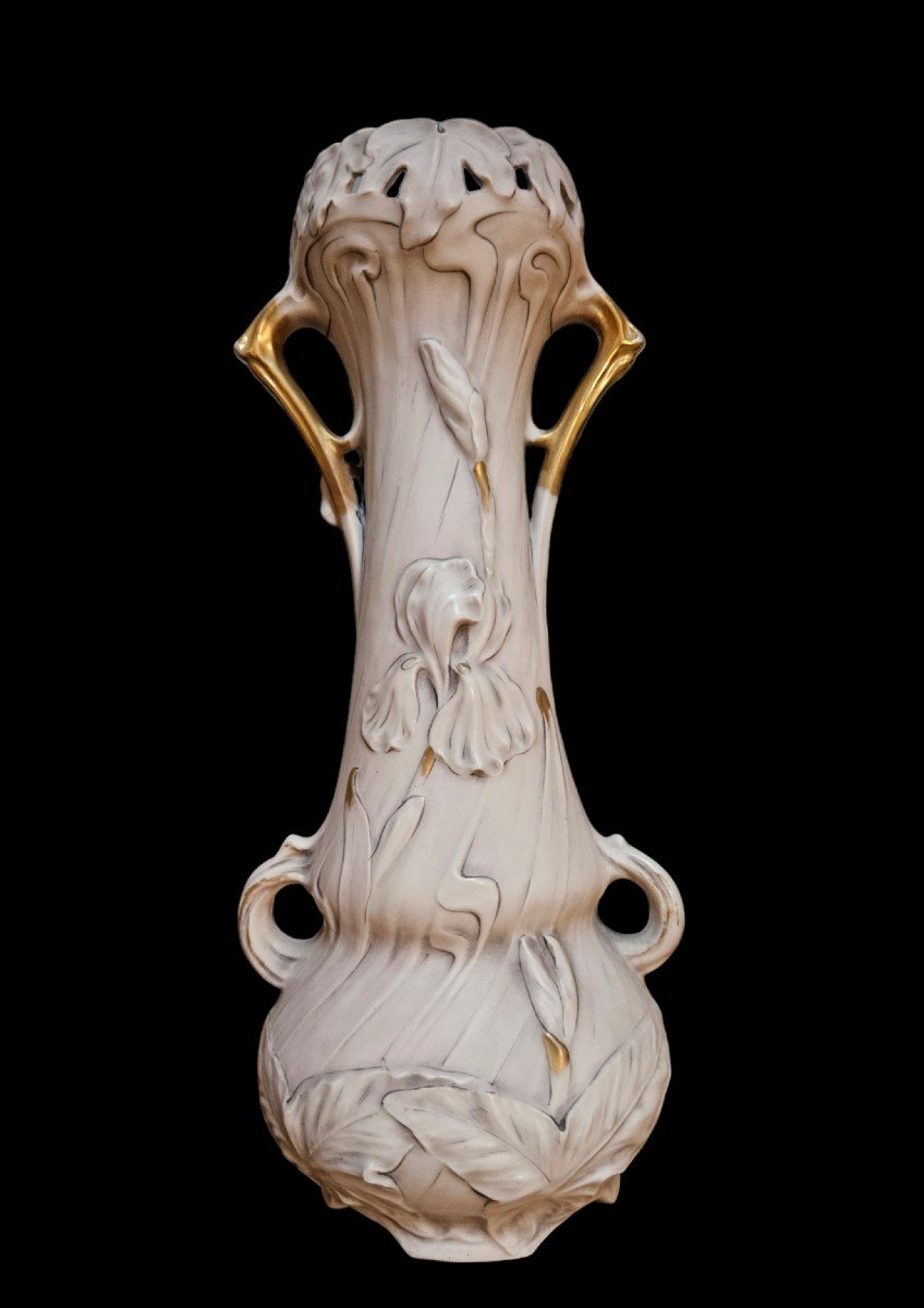 Large Royal Dux Bohemia Vase - Art Nouveau 1900-photo-5