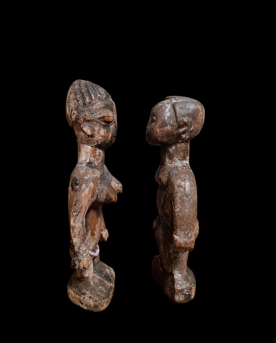 Pair Of Ewé Togo Fertility Dolls Early 20th Century-photo-3