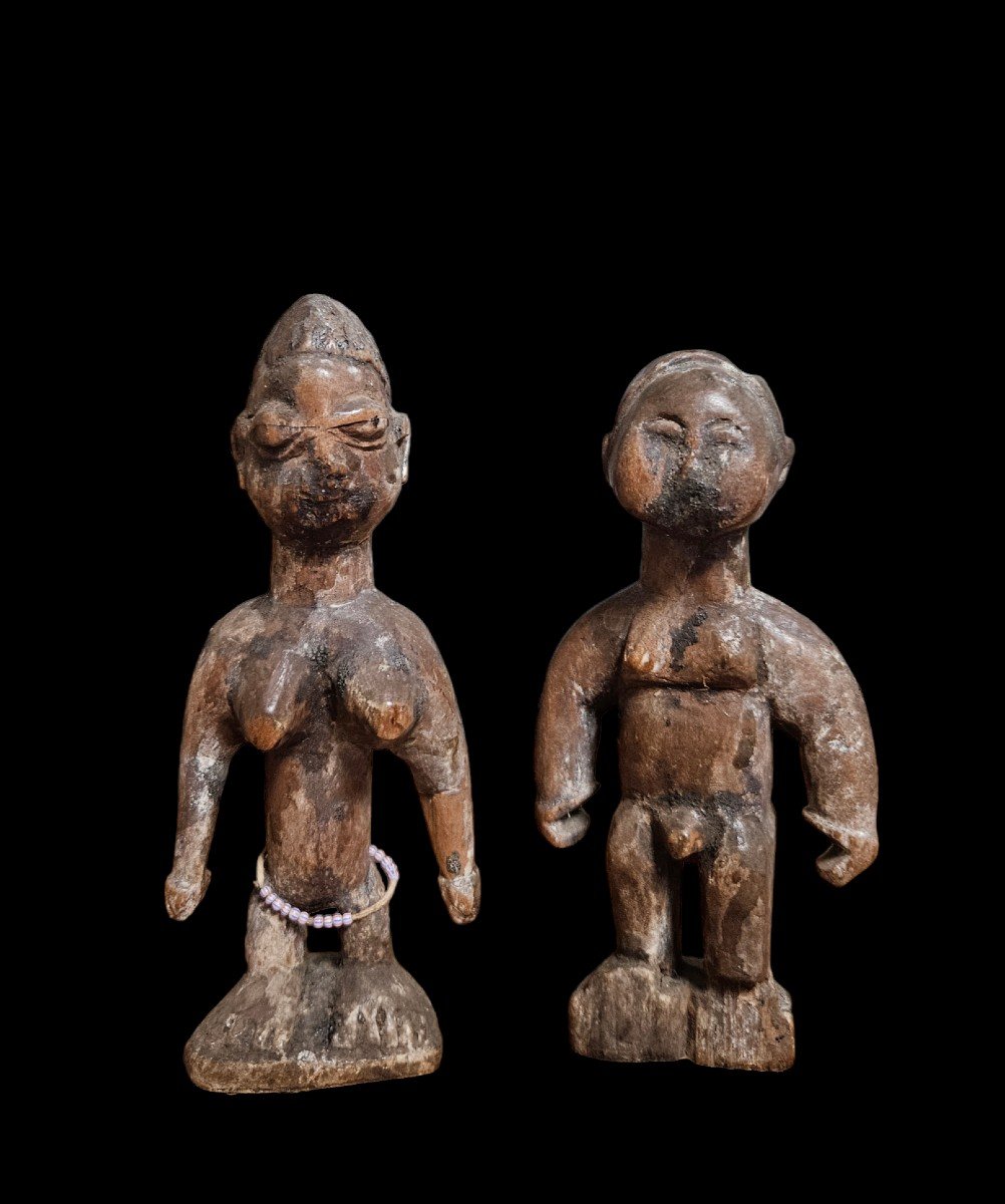 Pair Of Ewé Togo Fertility Dolls Early 20th Century