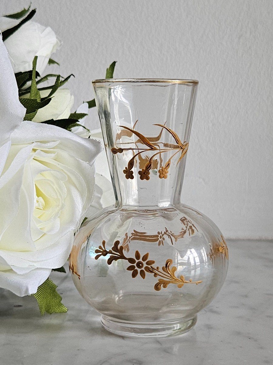 Set Of Three Glass And Crystal Vases-photo-4