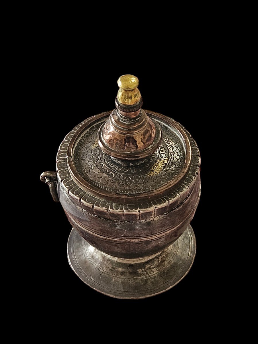 Tibet Betel Box 19th Century-photo-2