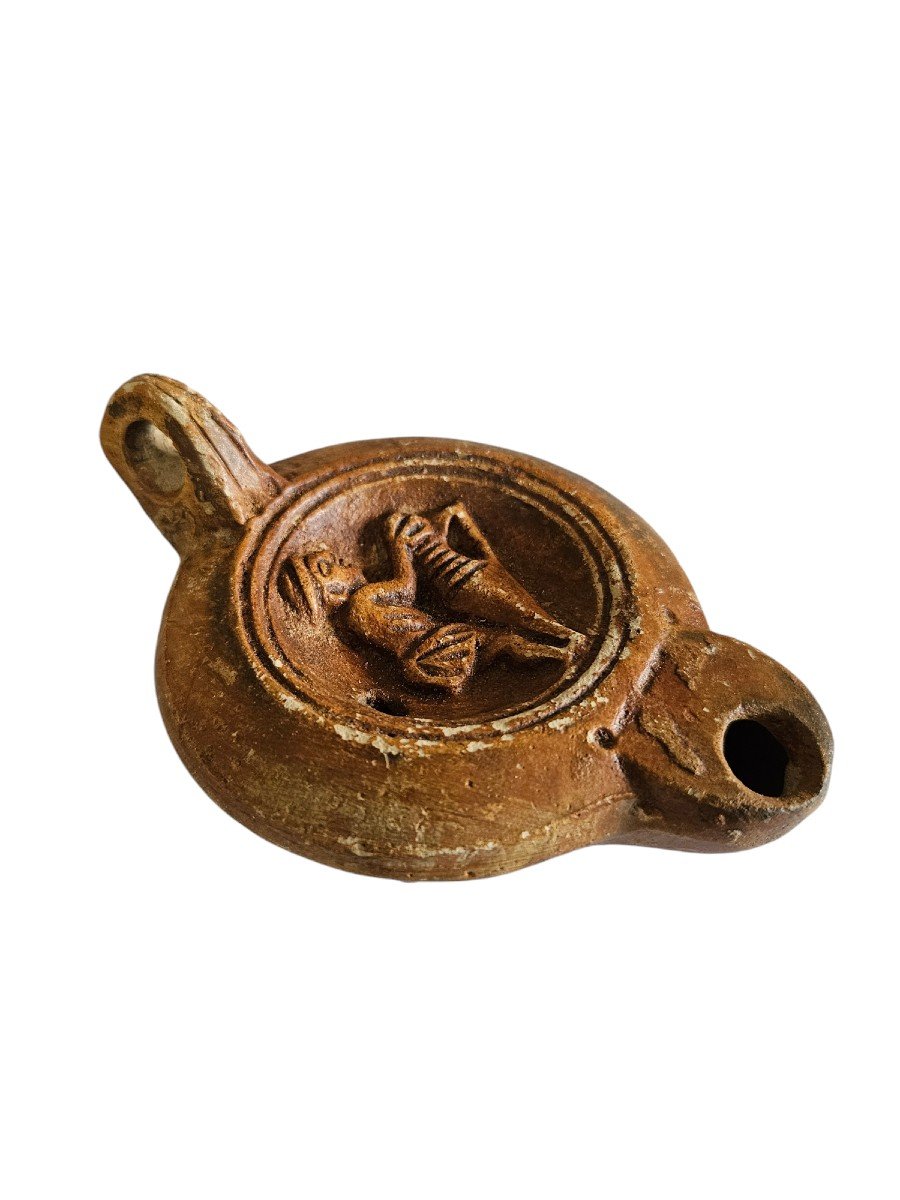 Mediterranean Basin Oil Lamp, Roman Period, 120 To 180 Ad-photo-3