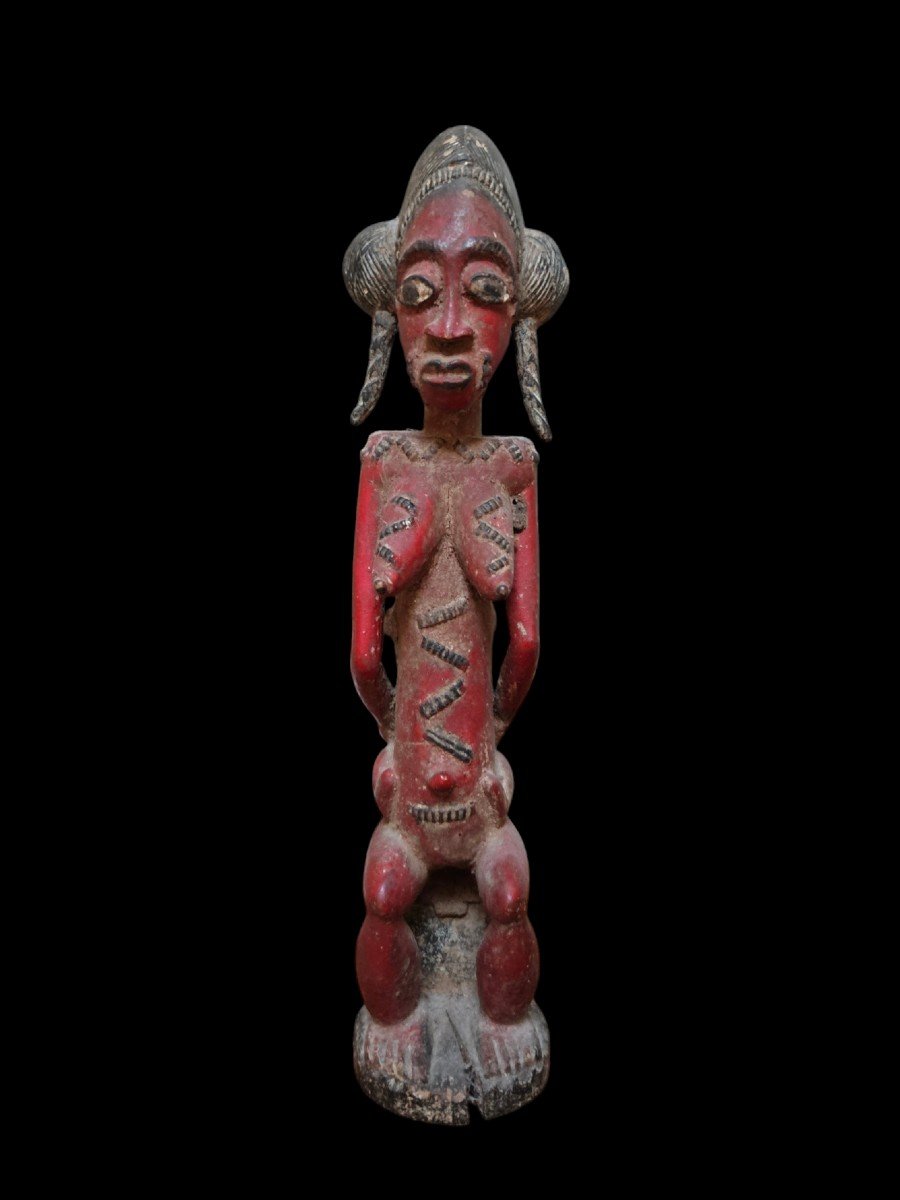 Baoulé Maternity Statuette, Republic Of Ivory Coast, First Half Of The 20th Century-photo-2