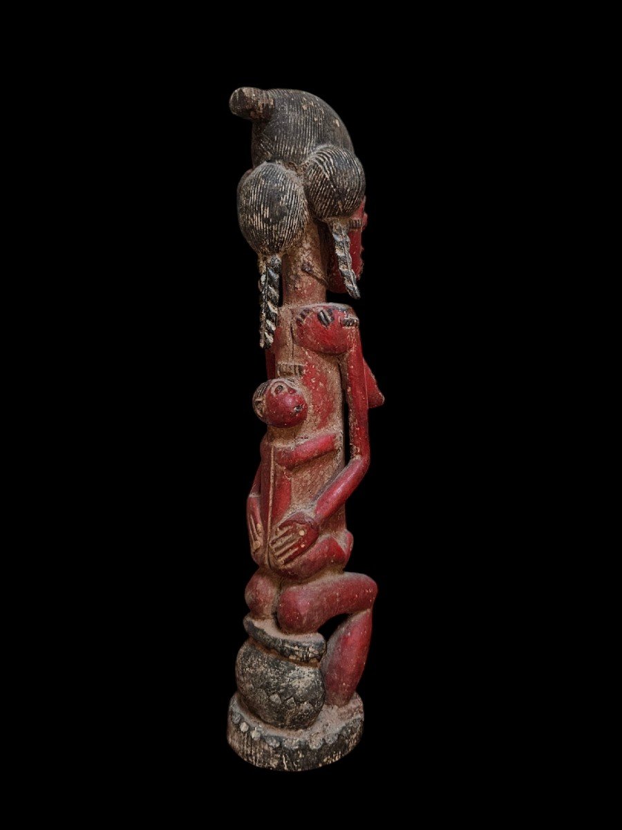 Baoulé Maternity Statuette, Republic Of Ivory Coast, First Half Of The 20th Century-photo-4