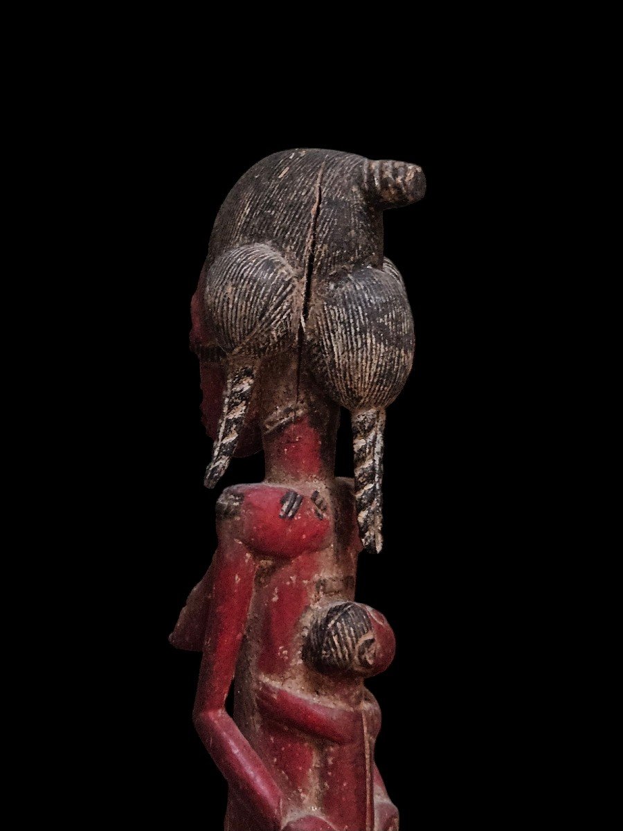 Baoulé Maternity Statuette, Republic Of Ivory Coast, First Half Of The 20th Century-photo-3