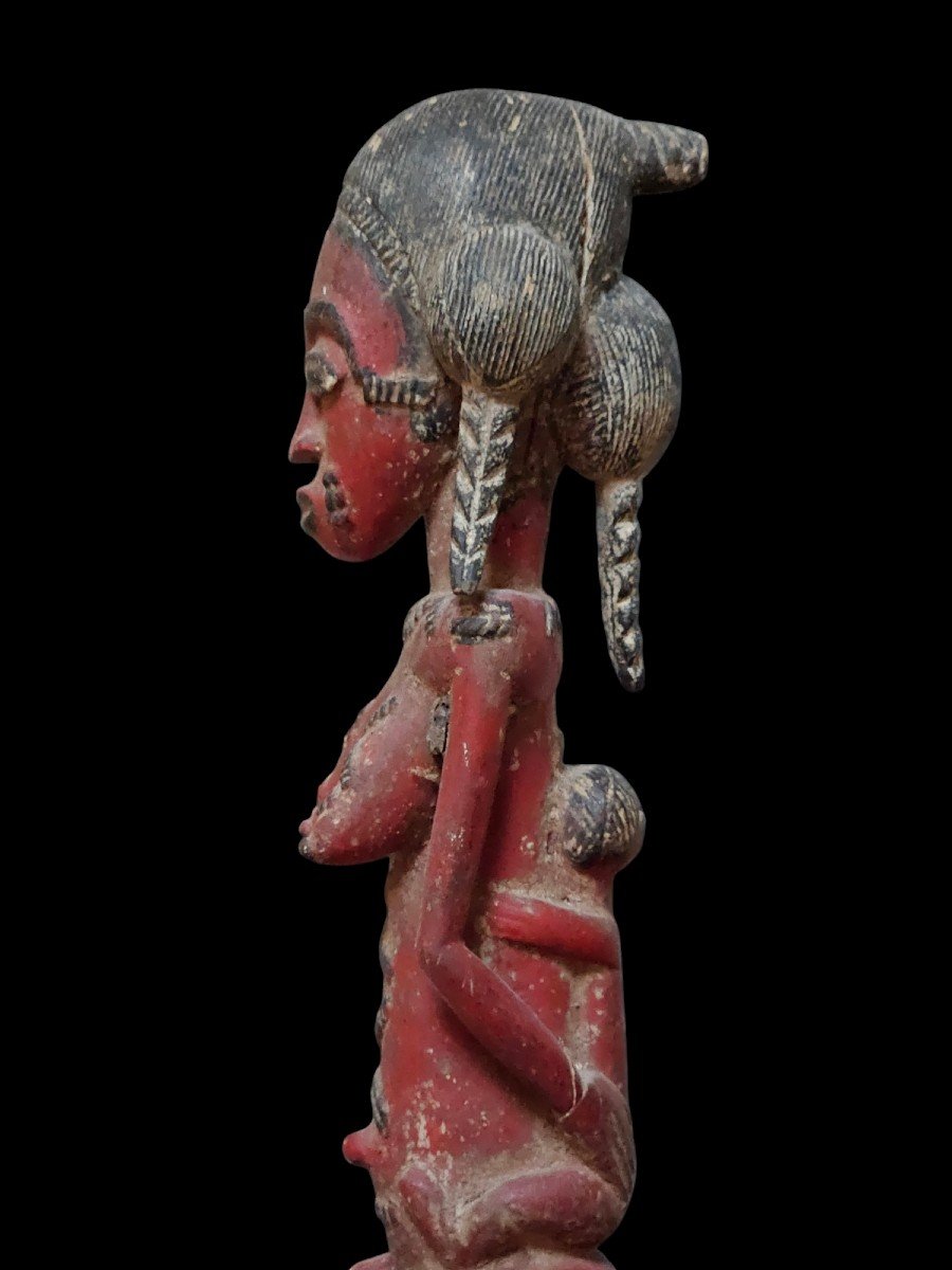 Baoulé Maternity Statuette, Republic Of Ivory Coast, First Half Of The 20th Century-photo-4