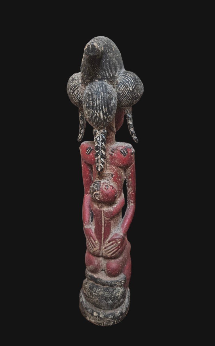 Baoulé Maternity Statuette, Republic Of Ivory Coast, First Half Of The 20th Century-photo-5