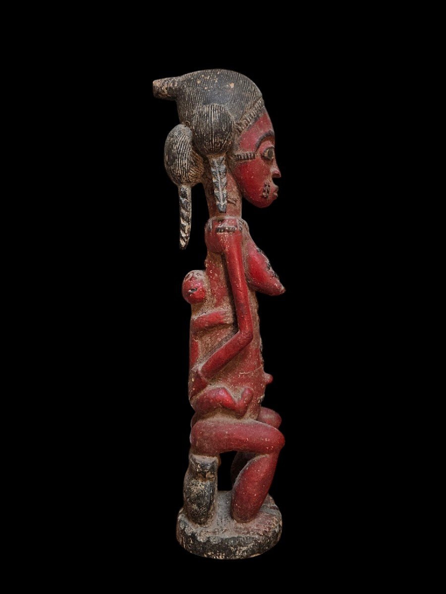 Baoulé Maternity Statuette, Republic Of Ivory Coast, First Half Of The 20th Century