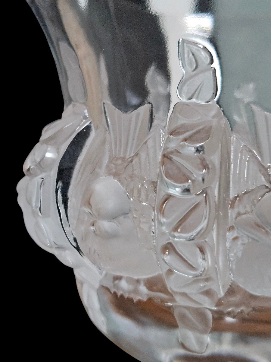 Bird Vase Model "dampierre" Lalique France-photo-4