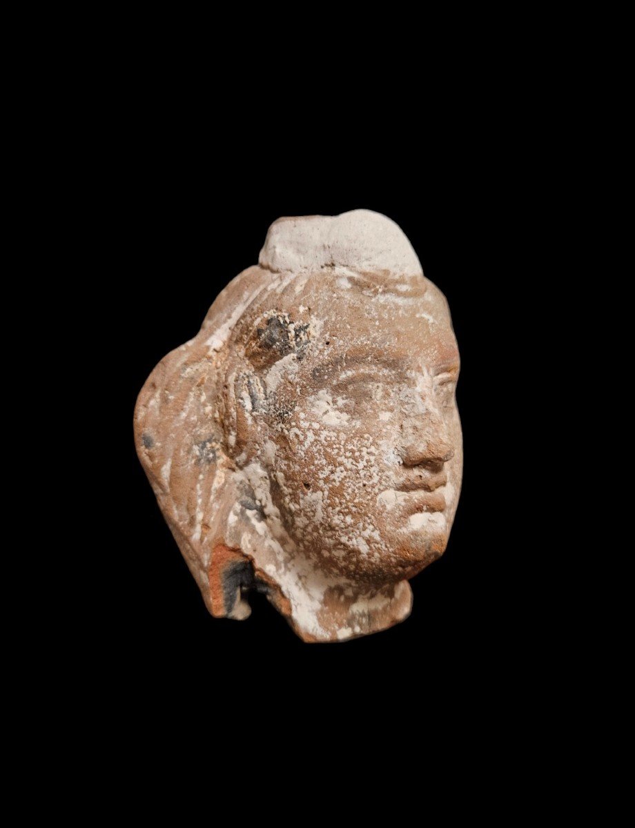 Head Of The God Harpocrates, Egypt, Greco-roman Period, 300 To 100 Bc.-photo-2