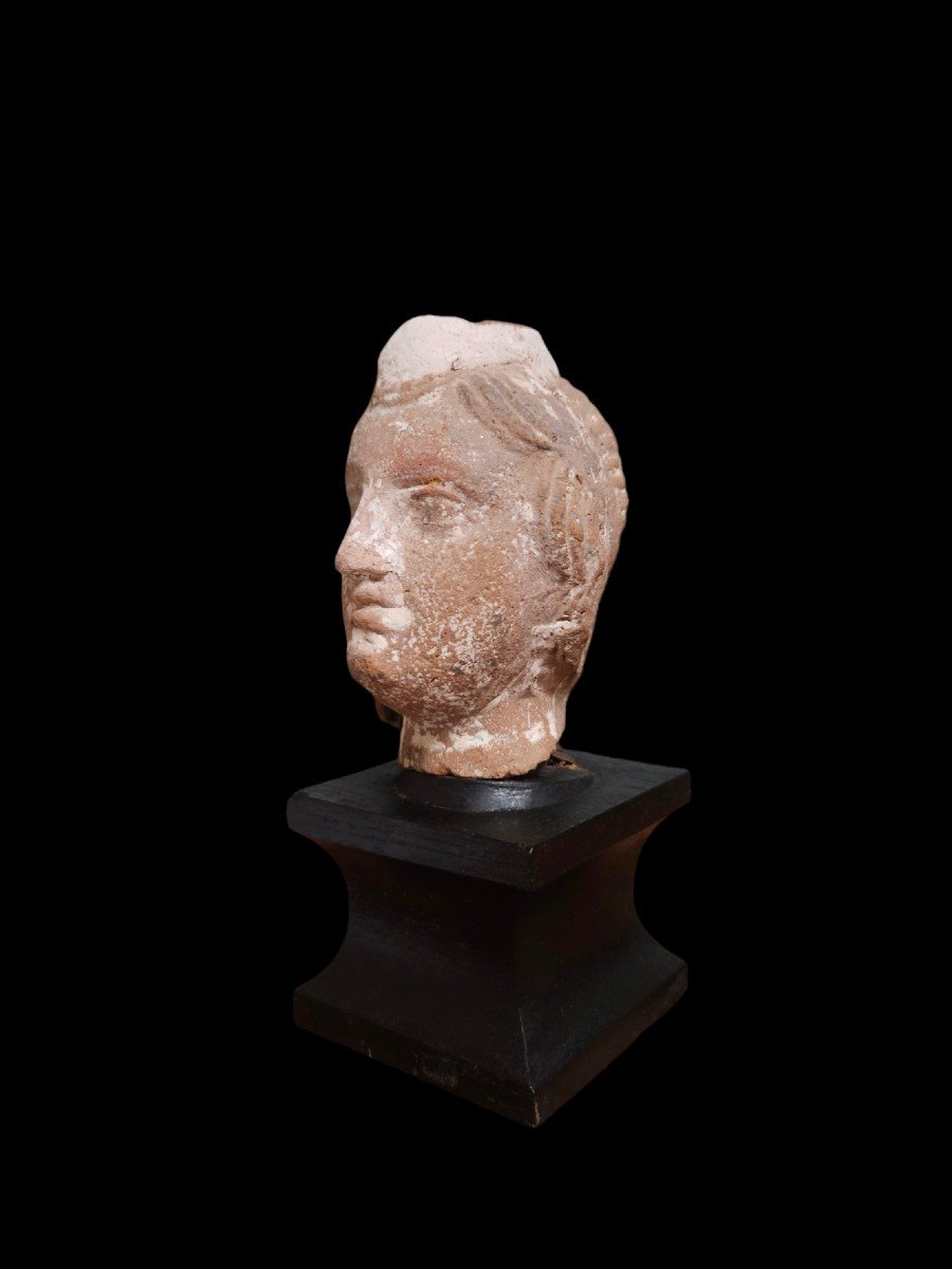 Head Of The God Harpocrates, Egypt, Greco-roman Period, 300 To 100 Bc.-photo-1