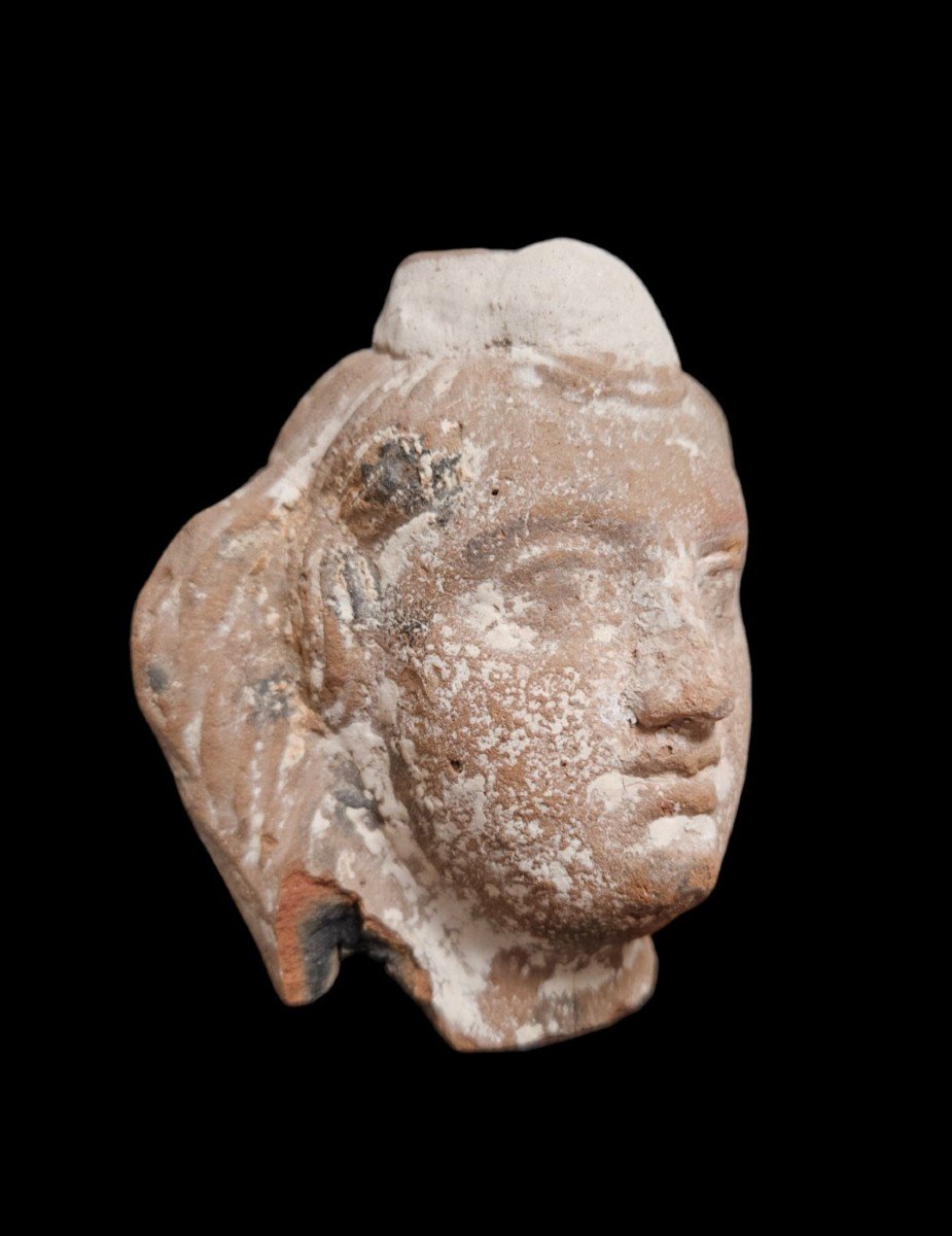 Head Of The God Harpocrates, Egypt, Greco-roman Period, 300 To 100 Bc.-photo-3