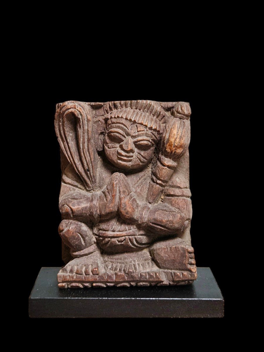 Worshiping In Namaste Position, Wood, India, 19th Century