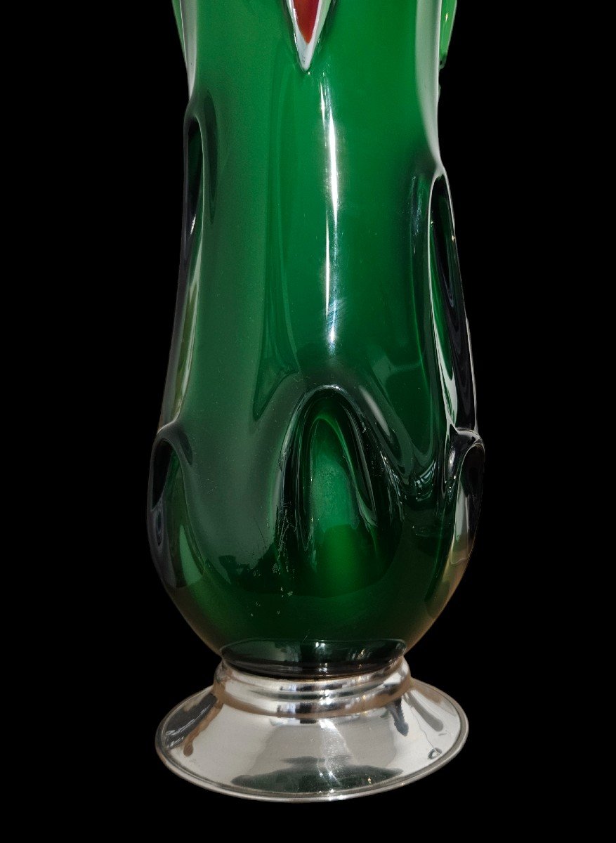 Vintage Glass Vase 1960s-photo-4