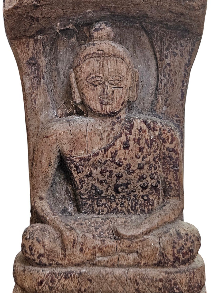 Bouddha En Bois Laos XIXème Siècle-photo-2