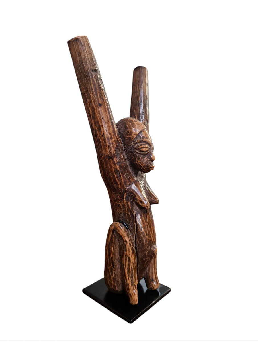 Traditional Lobi Slingshot In Carved Wood, Late 19th-early 20th Century-photo-4