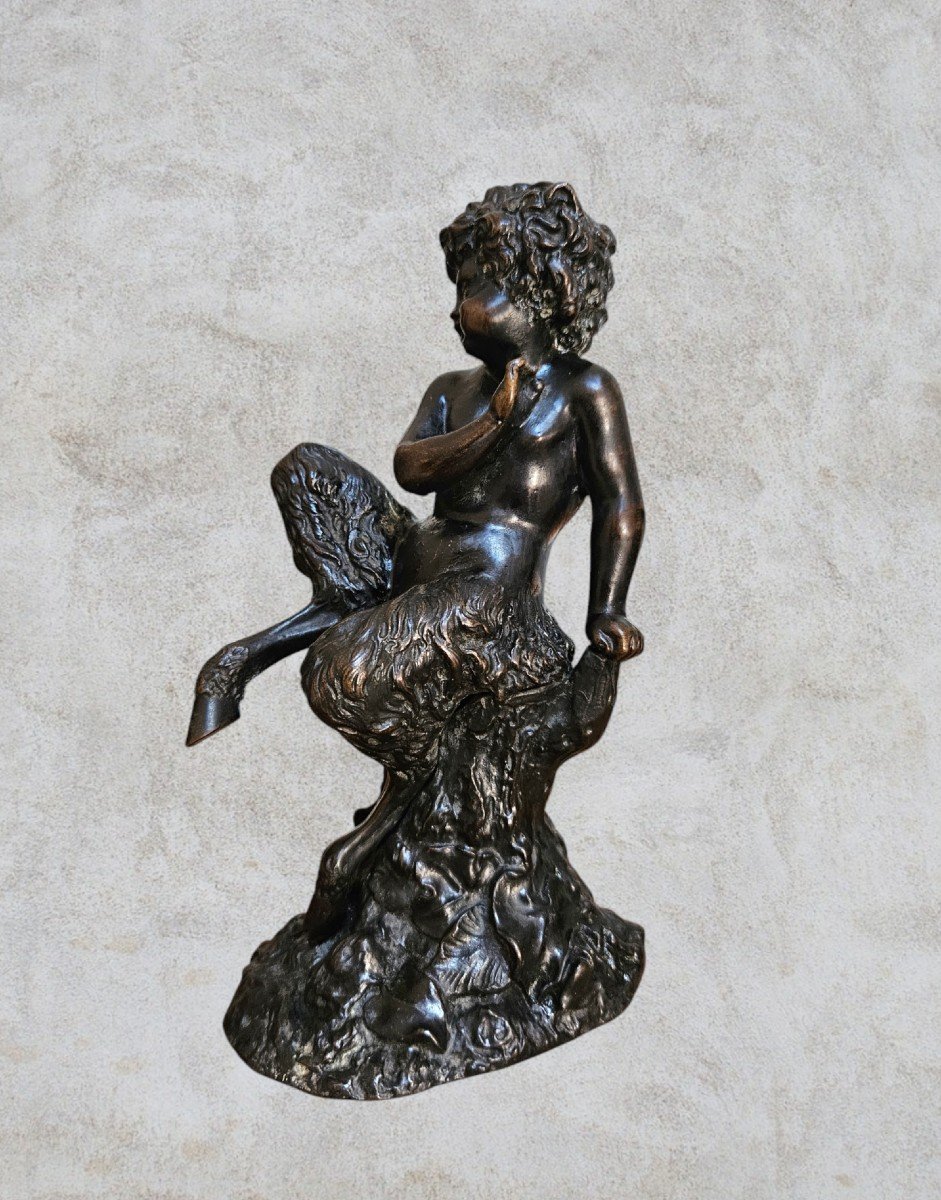 Child Faun In Bronze, After Claude Michel Dit Clodion (1738-1814)