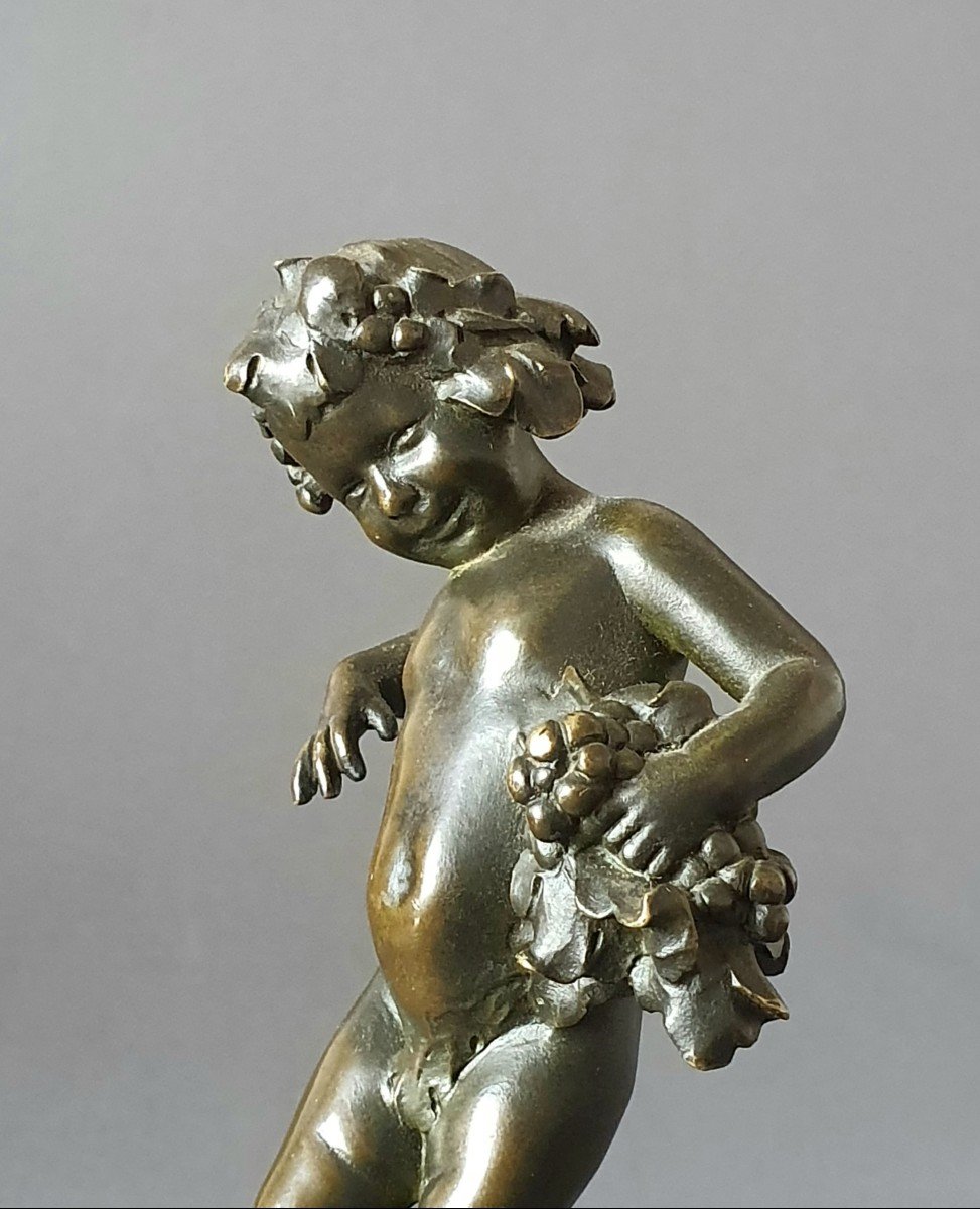 Statuette En Bronze De Bacchus Enfant-photo-7