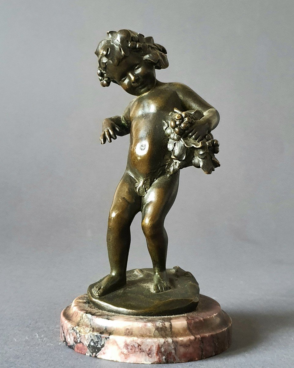 Statuette En Bronze De Bacchus Enfant