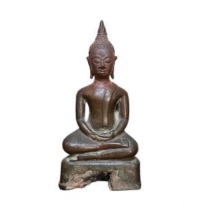 Bouddha En Bronze Thaïlande Ayuthaya , Fin XVIIème Siècle Début XVIIIème Siècle