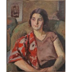 Bertrand Py (1895-1973) " La Jeune Femme Au Châle "