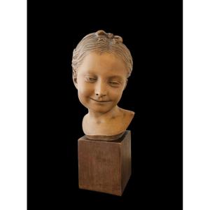 Bust Entitled "the Laughing One" Jean Baptiste Pigalle