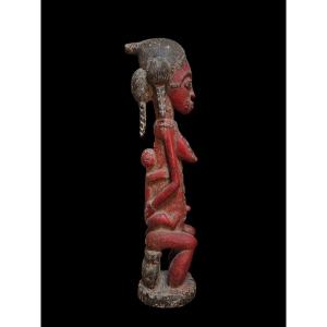 Baoulé Maternity Statuette, Republic Of Ivory Coast, First Half Of The 20th Century