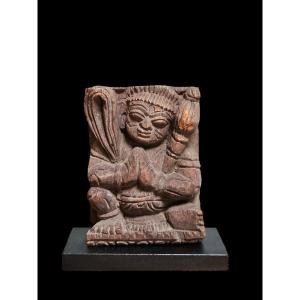 Worshiping In Namaste Position, Wood, India, 19th Century