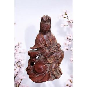 Guanyin "cintâmanichakra" En Pierre Chine, Fin De La Dynastie Qing Vers 1900