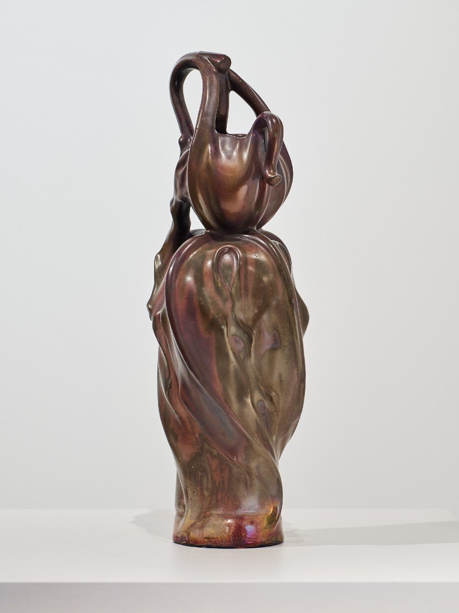 Ernest Bussière, Vase céramique, Art Nouveau, Bussiere-photo-3