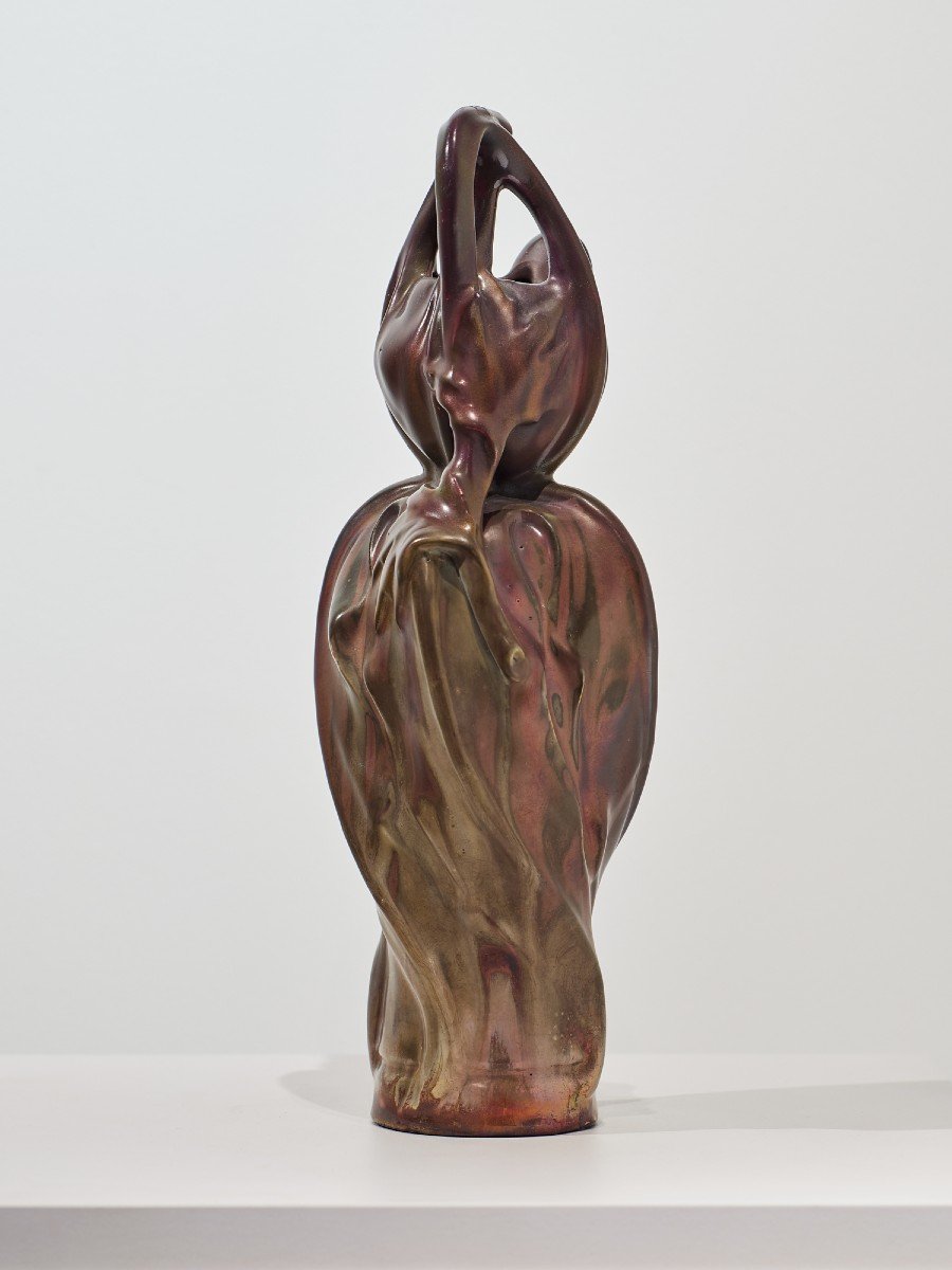 Ernest Bussière, Vase céramique, Art Nouveau, Bussiere-photo-2