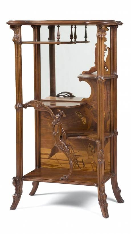 émile Gallé, étagère à La Libéllule, Art Nouveau Mobilier