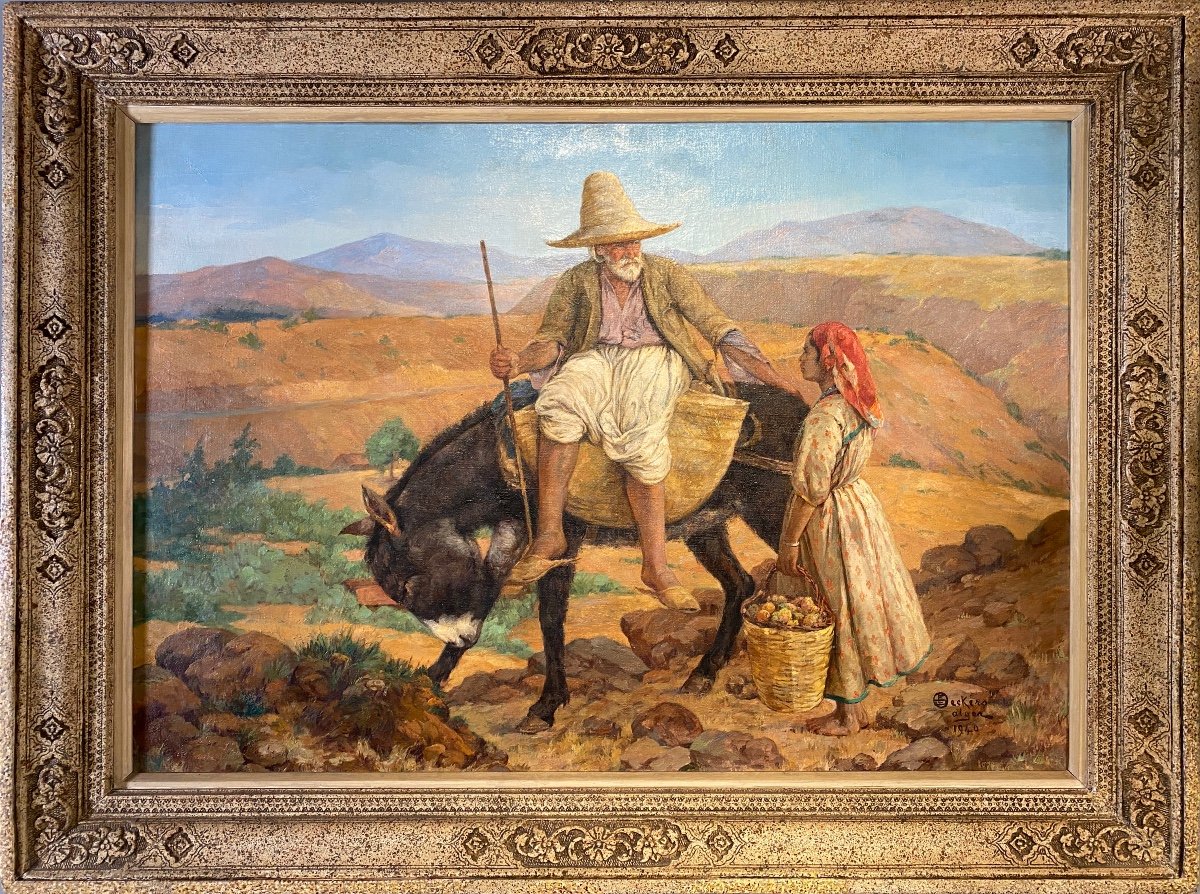 émile Deckers, Oil On Canvas. Orientalist Painting 40s