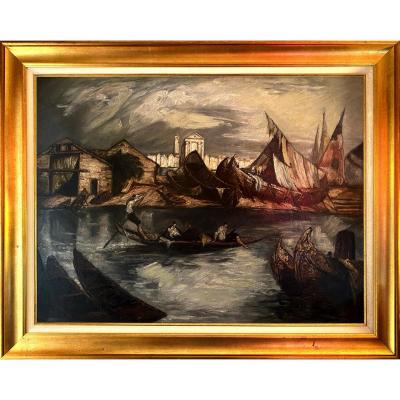 André Maire, Venice - Oil On Canvas, 50's