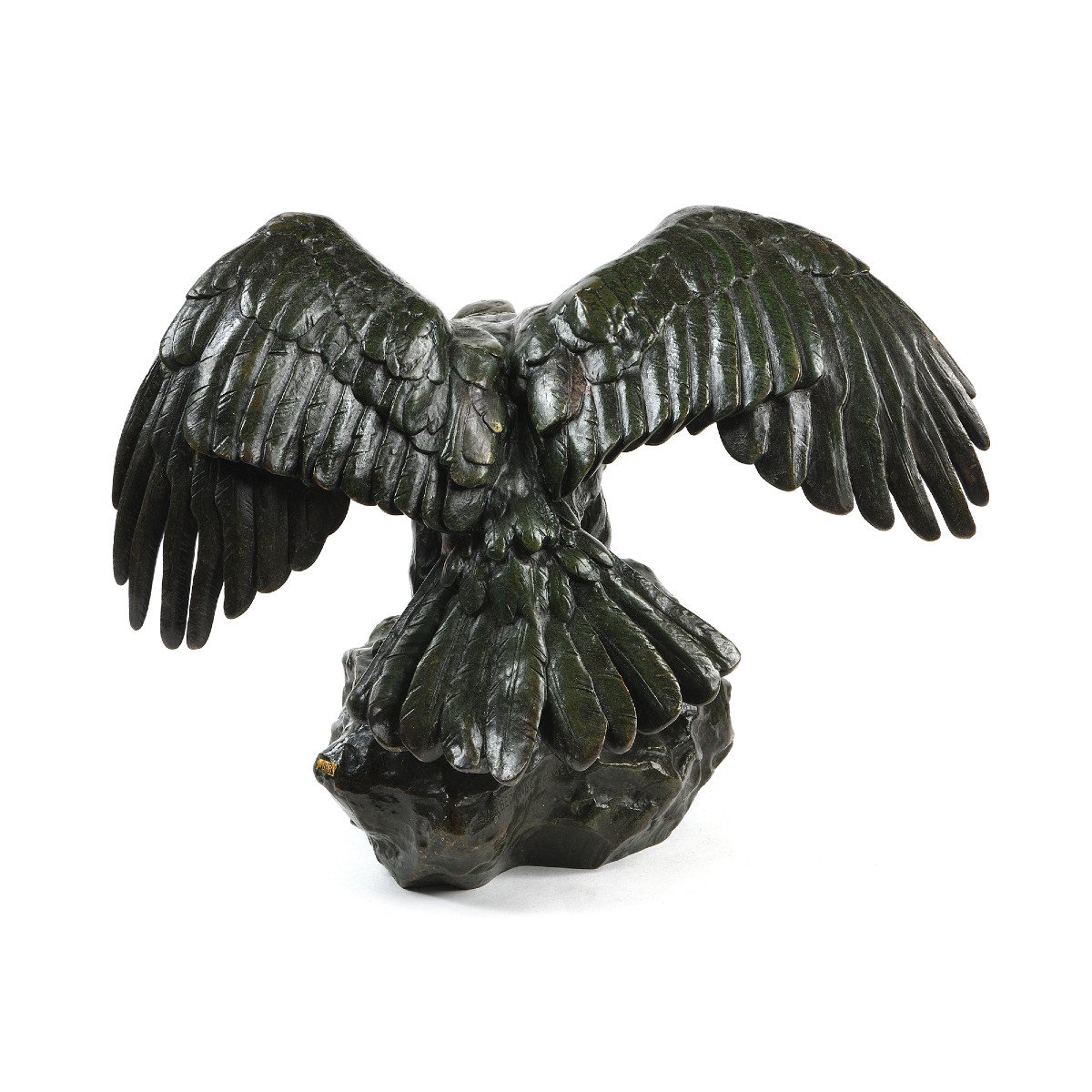 Antoine-louis Barye (1795-1875) - "eagle On A Rock"-photo-3