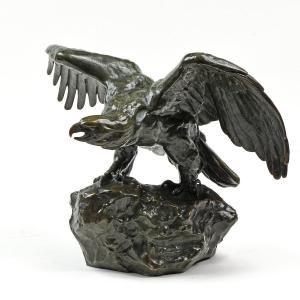 Antoine-louis Barye (1795-1875) - "Aigle sur un rocher"