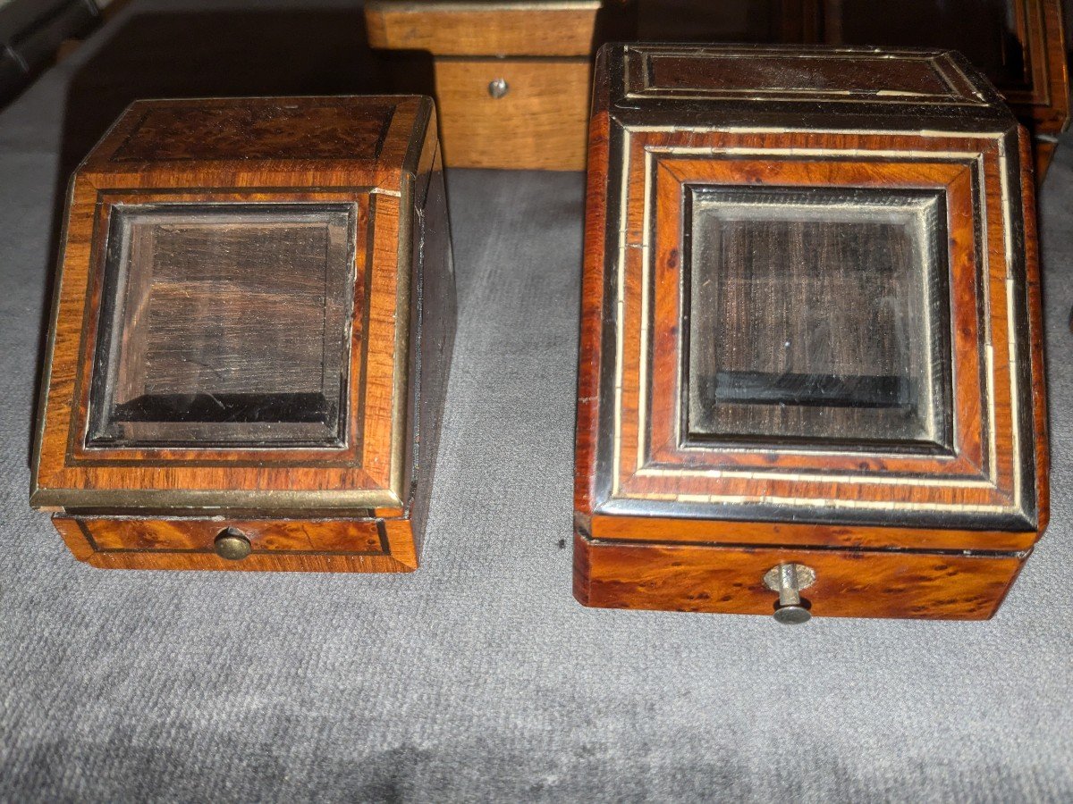 23 Boxes Napoleon III Marquetry Casket, France 19th Century-photo-4