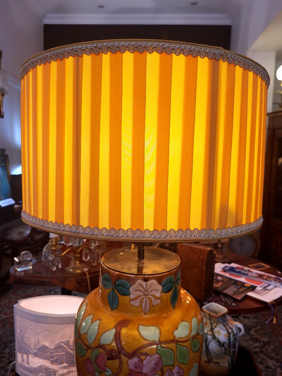 Large Lamp Signed Lonchamp-photo-4